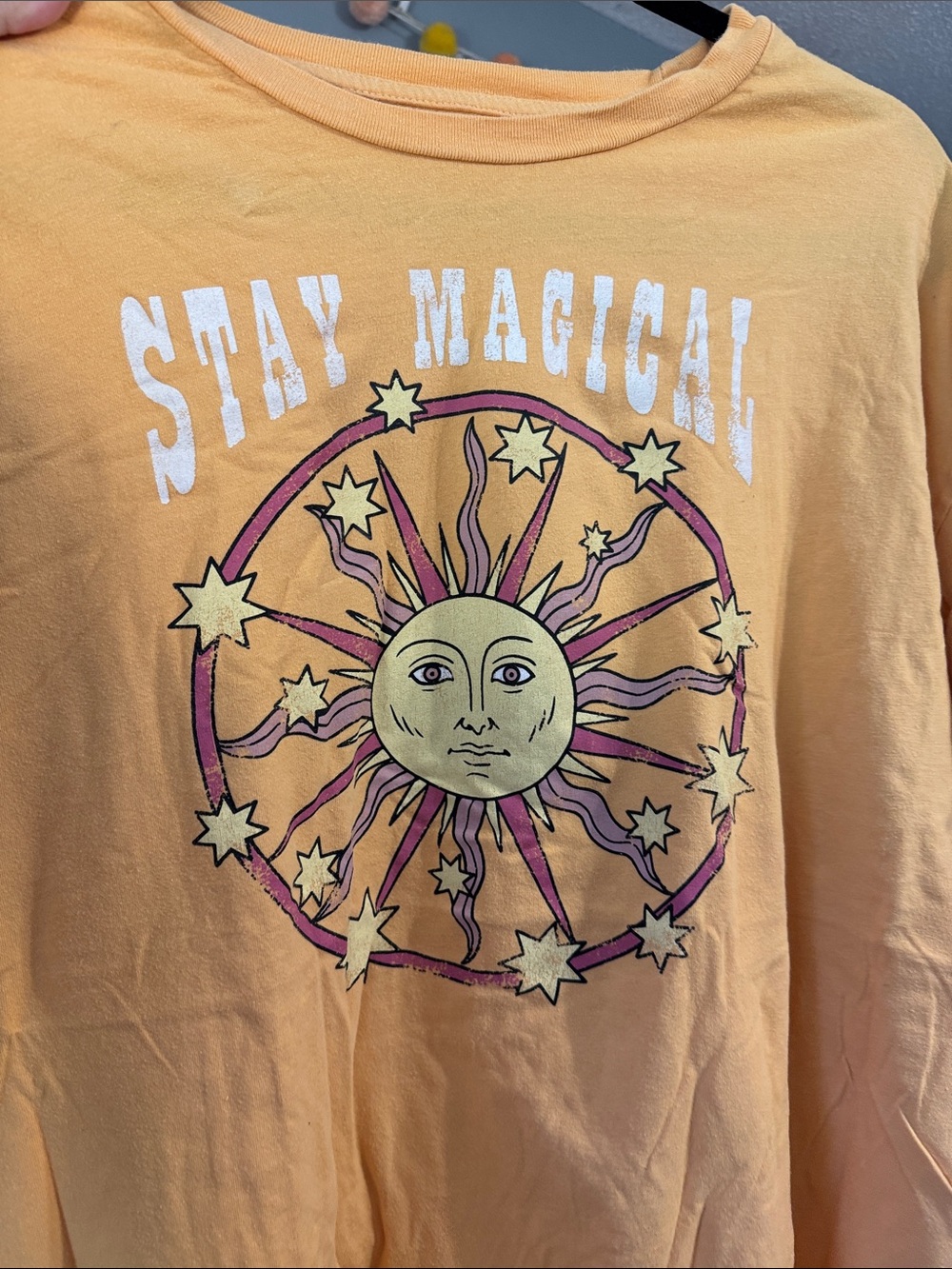 Mighty Fine "Stay Magical" Yellow Sun Graphic Tee